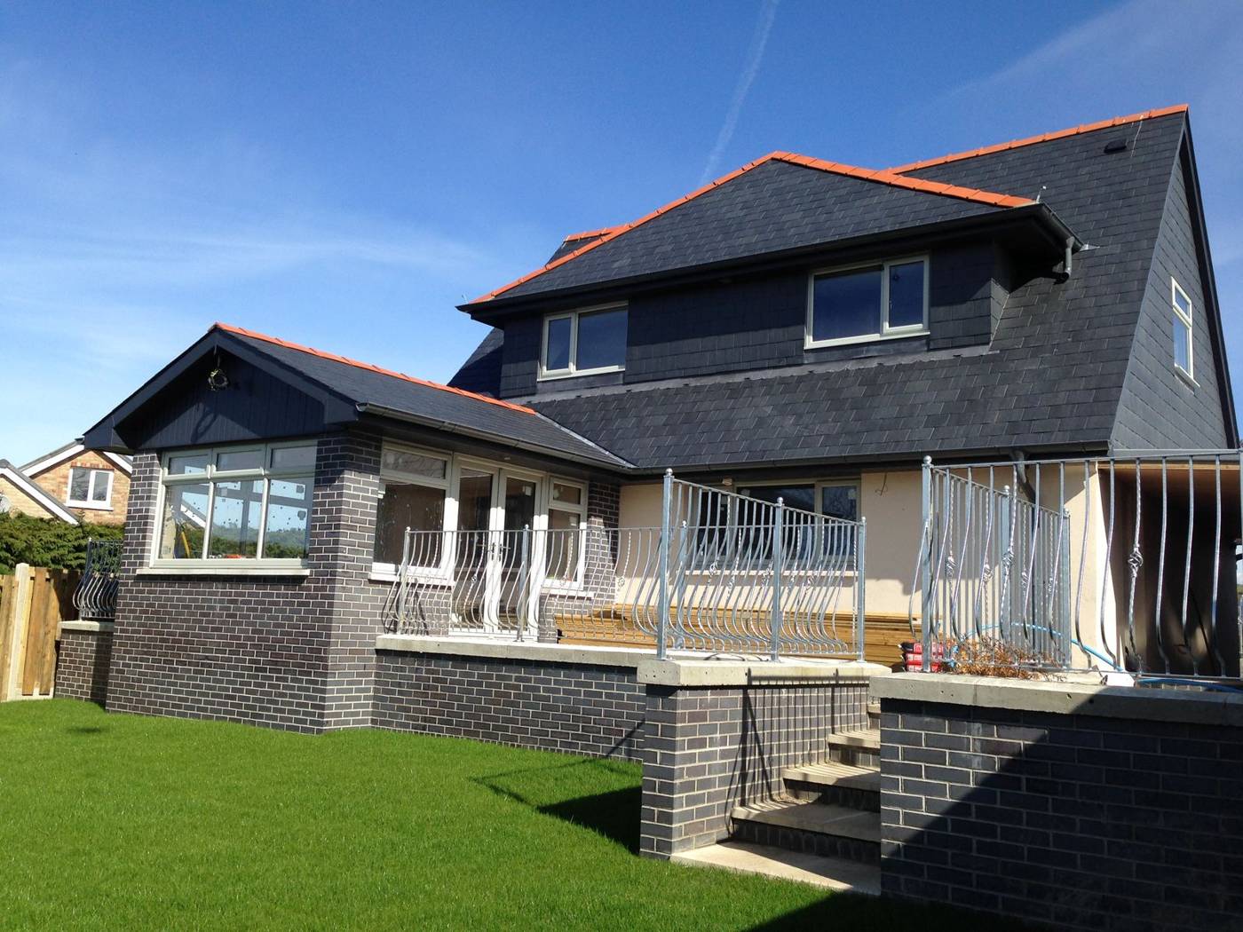 A two-storey home extension with terraces built by CPS Ltd